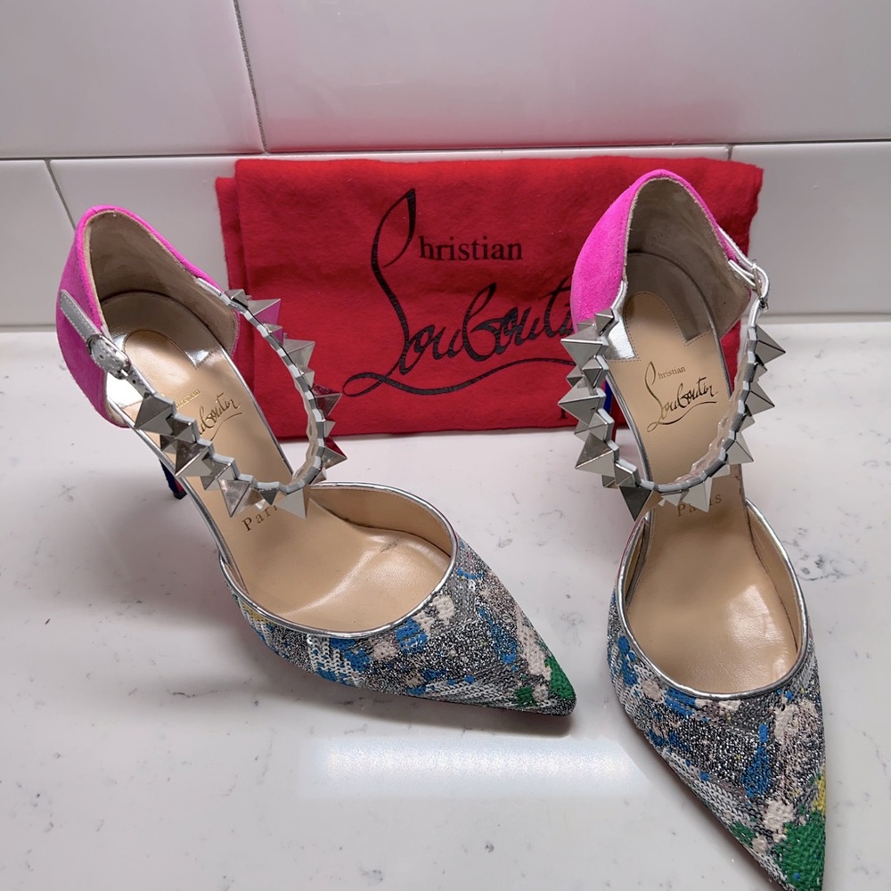 Christian Louboutin Planet Chic d’Orsay Embellished pumps - 7.5/37.5 - Picture 6 of 12